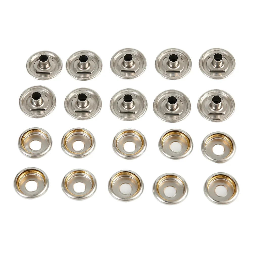 30PCS Snap Fastener Stainless Canvas Screw Kit 15mm Marine Grade Canvas  Upholstery Boat Cover Screw Kit Car Parts