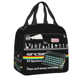 Custom ZX Spectrum Insulated Lunch Bags for School Office Leakproof Thermal Cooler Lunch Box Women Children