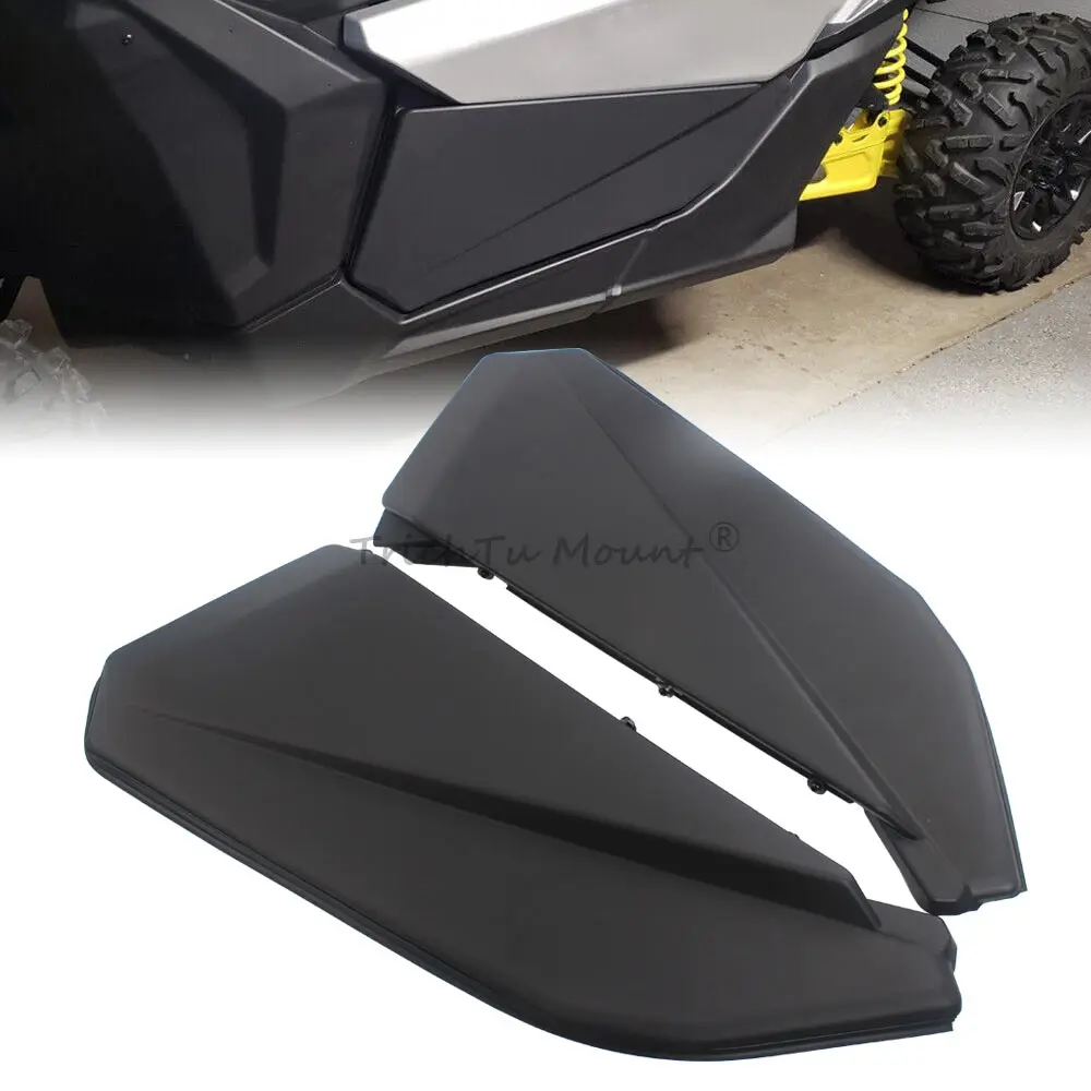 For Can-Am Maverick X3 R RR 2017-2024 Matte Black UTV Lower Door Panel Insert Kit with Metal Frame Left and Right