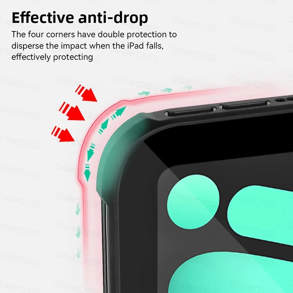 Etui na iPad mini 6 7 10.2 9/8/7 generacji 9.7 5/6 generacji Air 4/5 10.9 10.5 Pro 11 2022 10 generacji 10.9 Silikonowe Przezroczyste Etui Funda