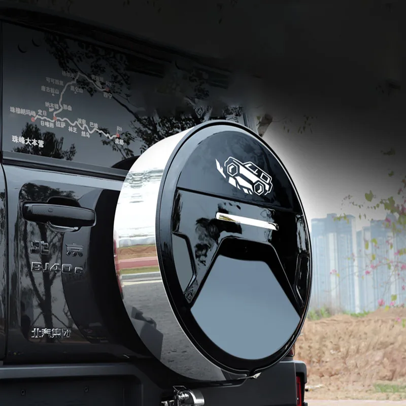 ForBaic2024 BJ40 spare tire cover modification special stainless steel car wheel hub cover tire cover urban hunter version
