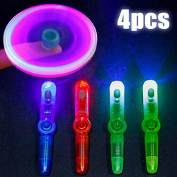 3-in-1 LED Light Spinning Pen Fingertip Ballpoint Pen Toy Glow-in-the-dark Cool Fidget Spinner Pen Kids Adult Decompression Toys