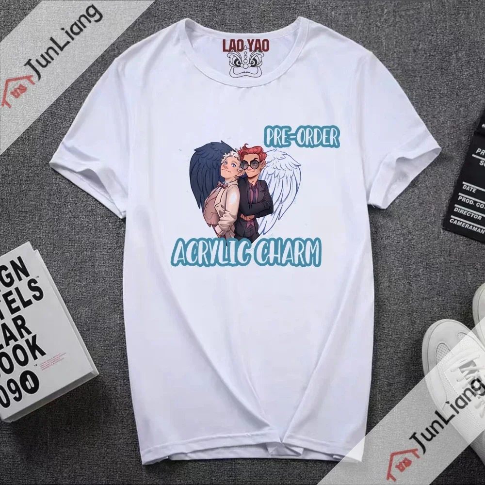 Good Omens The TV Show Graphic Tee Goodomens Michael Sheen David Tennant Angel Devil Crowley
