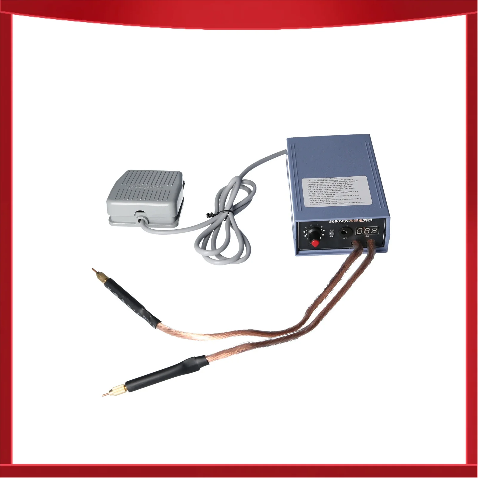 Spot Welder 5000W High Power Handheld Spot Welding Machine Portable 0-800A Current Adjustable Welders lithium Battery EU Plug