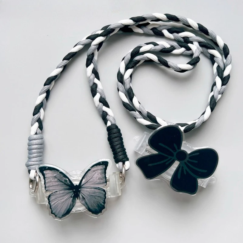 

Ремешок для телефона с бантом в корейском стиле — через плечо/шейя, ручка и подставка, подходит для всех чехлов