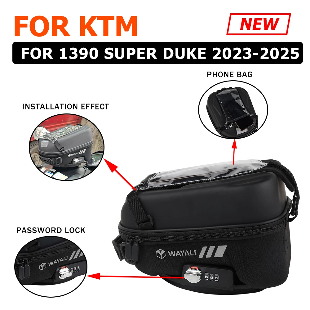 Motorcycle Accessories Fuel Tank Bag Luggage Backpack Tanklock Bags For KTM 1390 Super Duke GT R EVO 1390GT 1390R 2024 2025