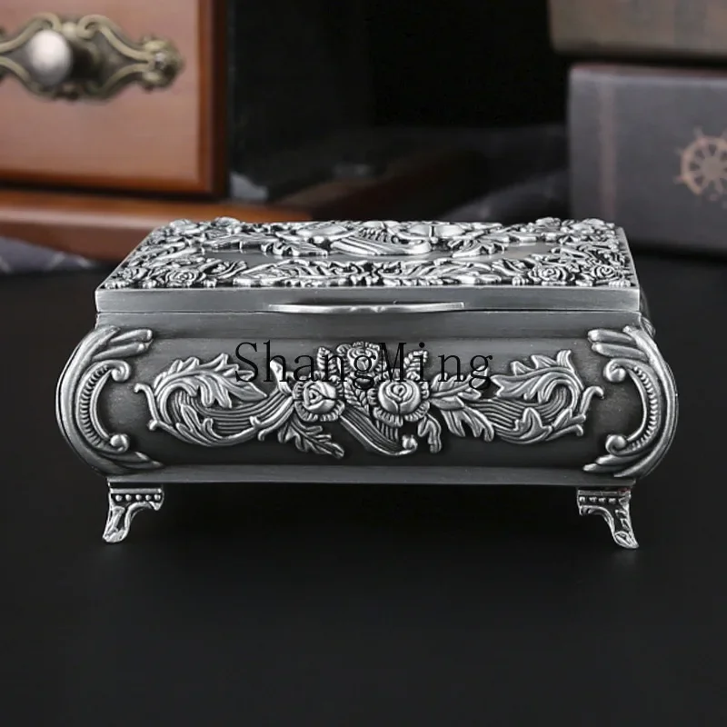 

CLL zinc alloy creative retro classic Treasure box jewelry storage box small ring earrings bracelet jewelry box