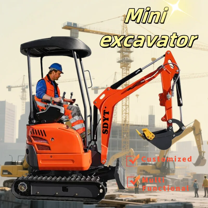 Minigraafmachine Kubota-motor in China Flexibele rotatie Aangepaste snelle levering Multifunctionele cabine Minigraafmachine 2-ton