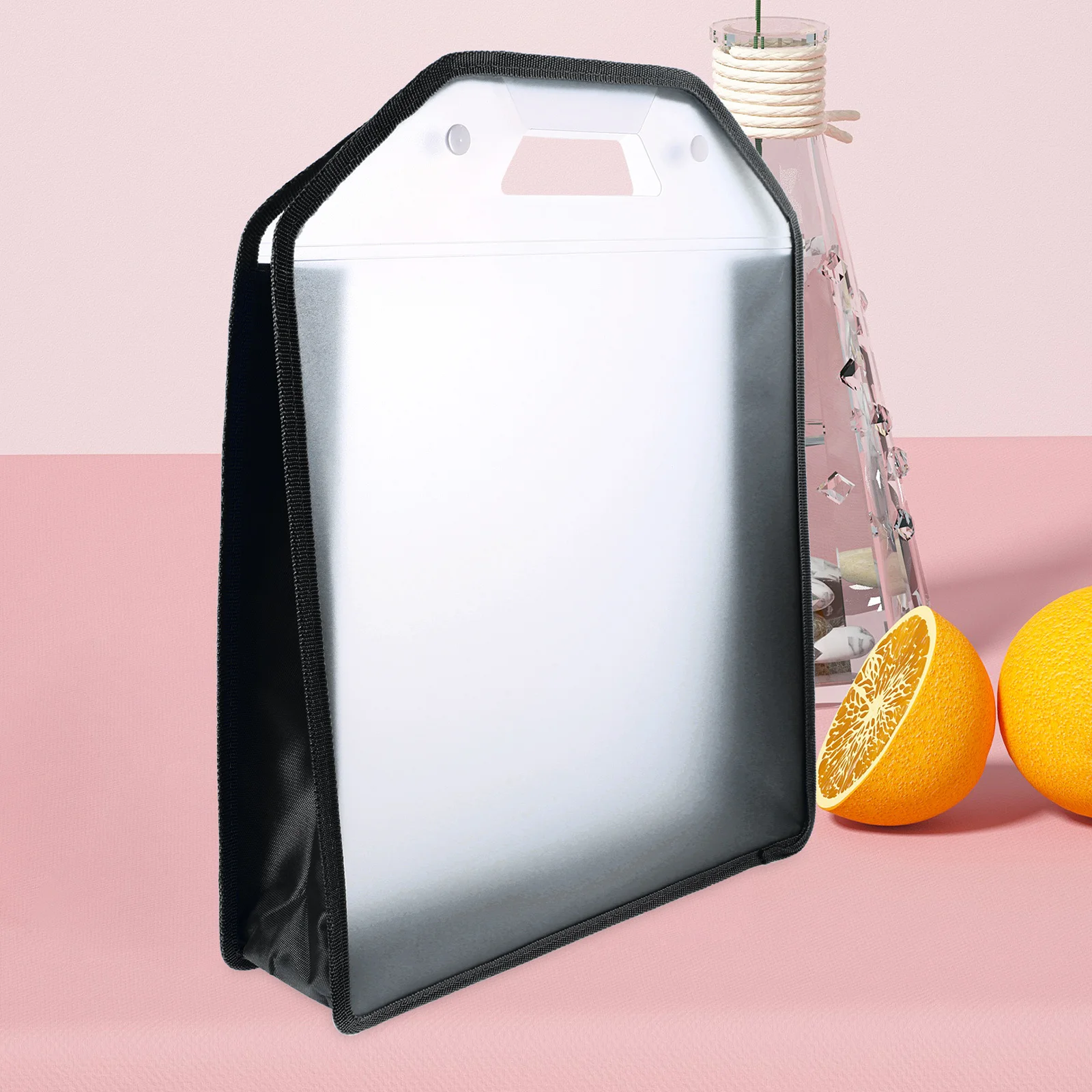 Expanding File Folder Small Portable Wear-Resistant Oxford Cloth Paper Organizer Document Storage Bag Office File Pouch