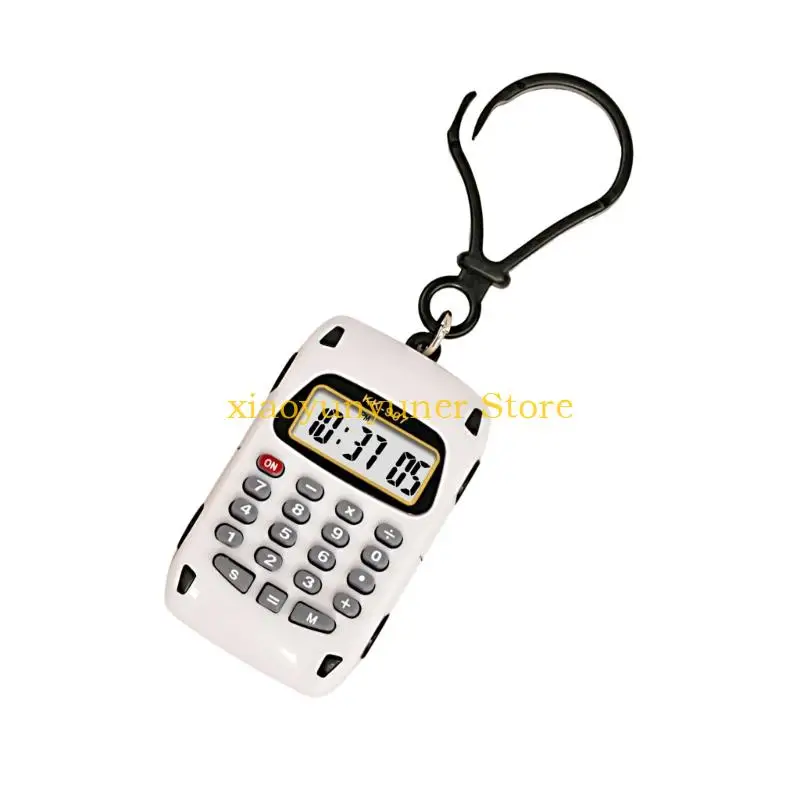 P9JB Multifunctional Button Battery Key Adapter Pocket Size Digital Display Calculating Tool Stationery Calculator School Office