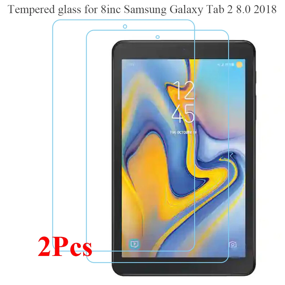 

2Pcs/Pack for Samsung Galaxy Tab 2 8.0 2018 Screen Protector Model SM-T387w SM-T387v HD Tempered Glass for 8Inch Samsung SM-T387