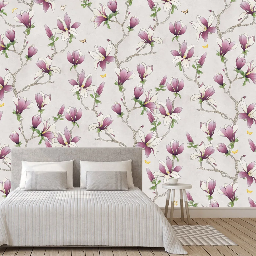 12+ Botanical Nature Floral Branch Natural Murals,Wallpaper Decor for Living Room Girls Walls Renovation, Self Adhesive Optional