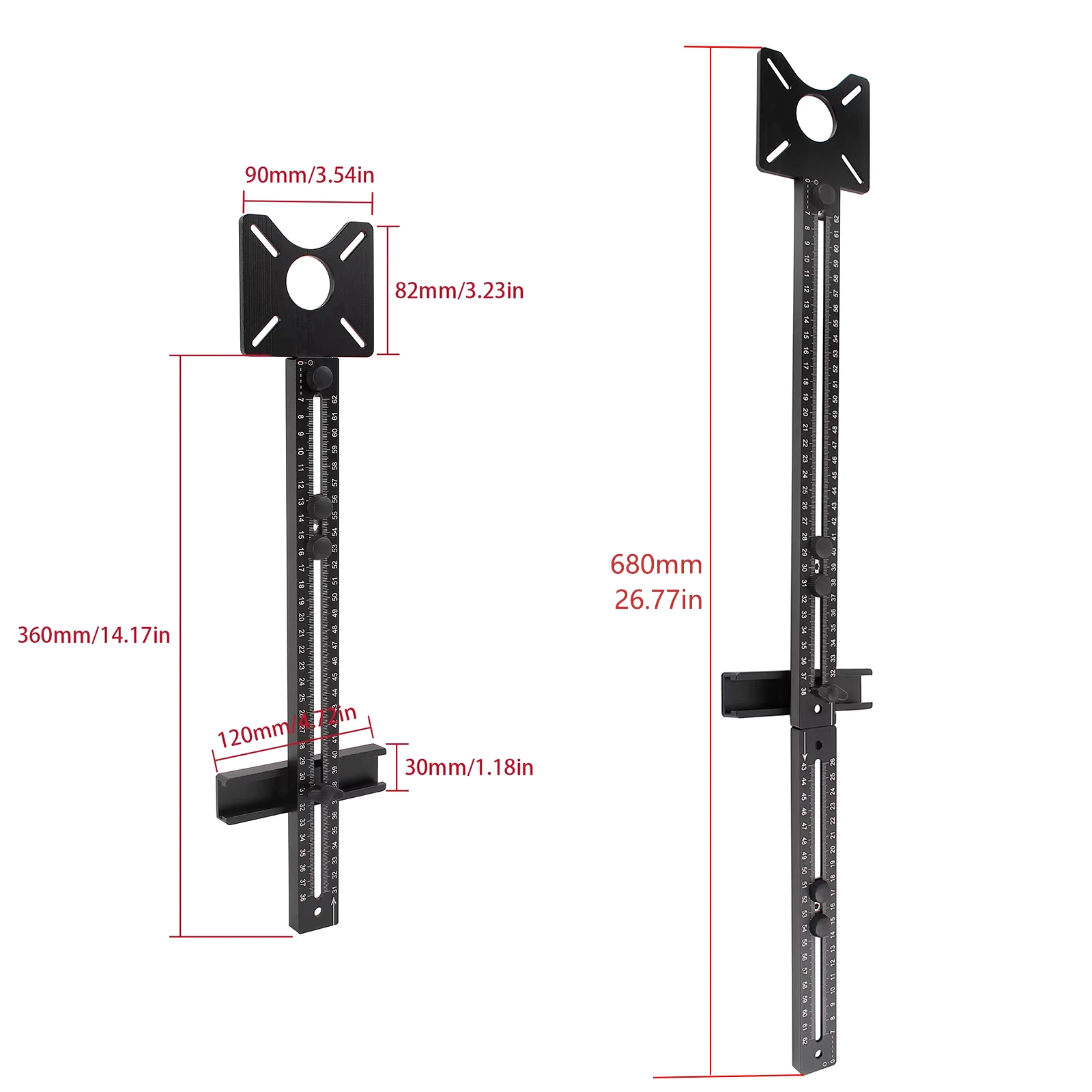 1pc 4 in 1 Router Milling Groove Bracket-Cabinet Hardware Jig, Router Circle Cutting Jig, Punch-Router Milling Groove Bracket