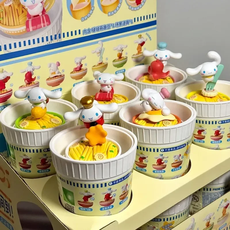 

Sanrio Cinnamoroll Ramen Series Blind Box Cute Collectible Figurine Desktop Decor Action Figure Gift For Anime Lovers