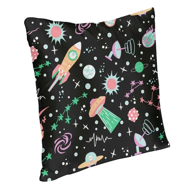 Universe Astronaut Spaceship Cushion Cover 40x40cm Home Decor Space Rocket Galaxy Planet Throw Pillow Case for Sofa Pillowcase