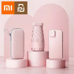 Xiaomi Youpin Mini Bolso Guarda-chuva Chuva Protetor Solar Luz Fácil Transporte Pessoal Sol Sombra Guarda-chuva Bolso Dobre Cápsula Guarda-chuva De Chuva