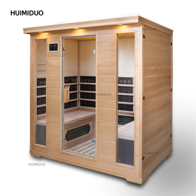 Korean Style Far Infrared Sauna Cabin, 1/2/4 Person Steam Bath Box for Home & Beauty Salon