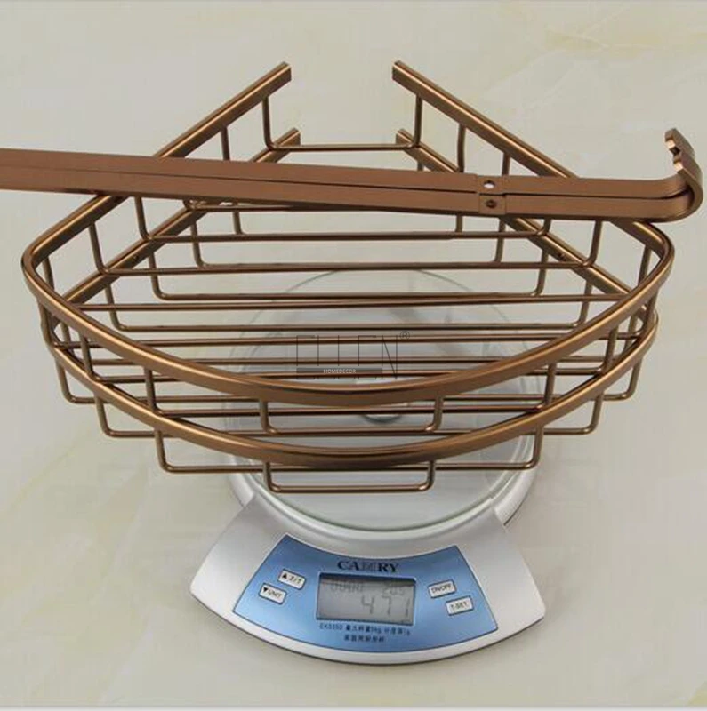 Vidric Bath Corner Shelf Antique Bronze Bathroom Shower Shelf Shampoo Holder Shelves  Storage Shelf Rack Bathroom Basket Holder