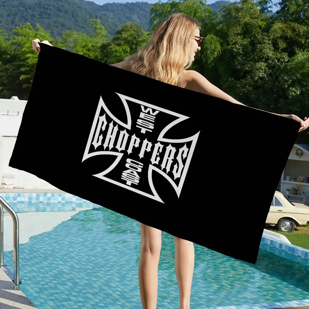 West Coast Choppers Anime Beach Swimming Towel Soft Absorbent Washcloth Children's Gifts For Kids Travel Camping Gym
