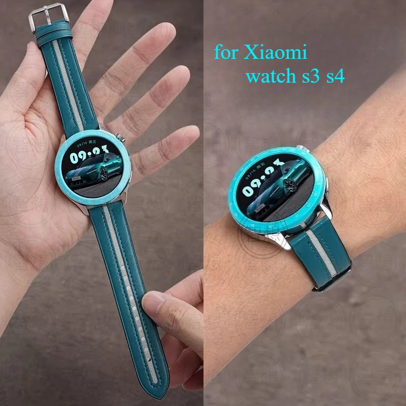 

Несколько типов браслетов и безеля из натуральной кожи для часов Xiaomi s3, сменный комплект безеля, аксессуары, ремешок для часов, ремешок s4