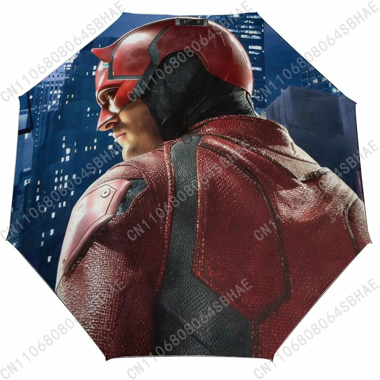 

Автоматический складной зонт Marvel Daredevil с черным покрытием, управление одной кнопкой, в комплекте с чехлом, для косплея