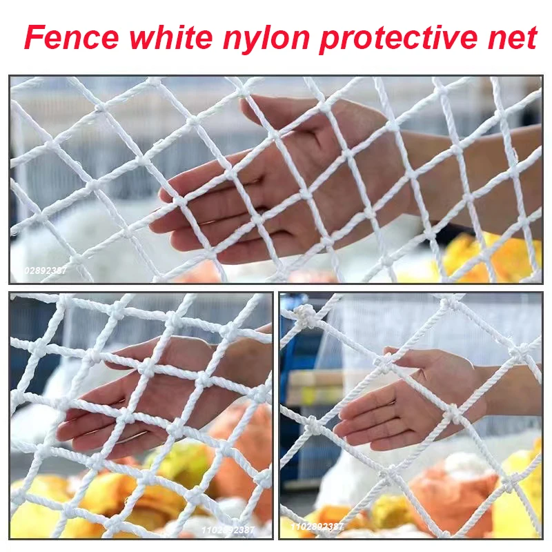 White Nylon Net Child Safety Net Building Mesh Rope Against Falling Net Balcony Window Staircase Fence Protection Baby Cat Dog