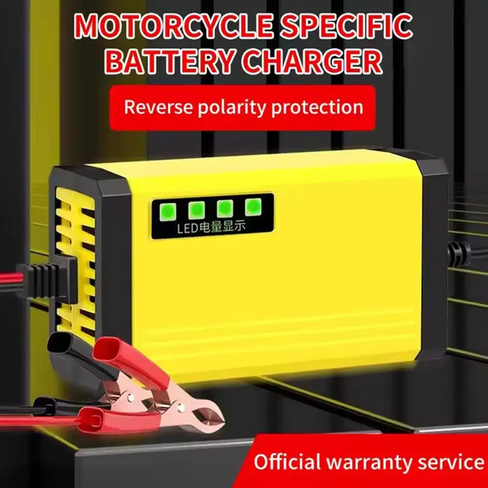 12V 2A Car Battery Charger Fast Charging Wet Dry-Lead LED Battery Truck Motorcycle Display Charger Acid Battery D5X3