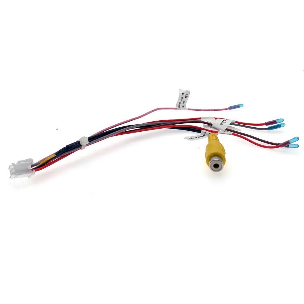Universal 10 Pin Car RCA Rear View Camera Video Input Wifi Cable Adapter Wiring Connector Android Navigation Radio DVD