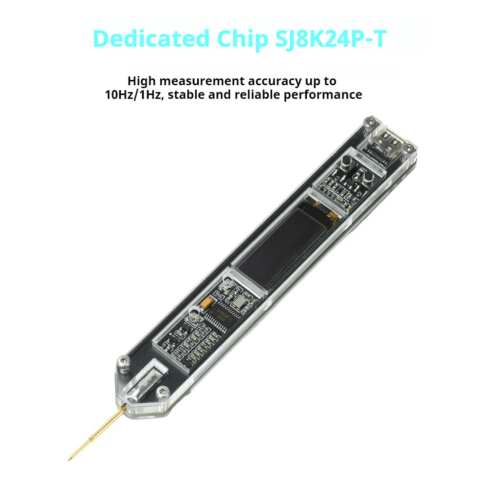 

200Hz-100MHz Frequency Meter Pen 0.91 Inch OLED Display High-Precision Frequency Counter for RF Measurement Radio Transceiver