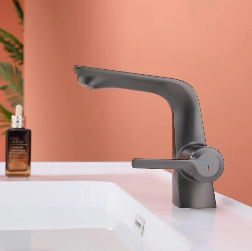 جديد متقدم الشعور بسيط الساخن والبارد حوض صنبور الحمام تحت حوض بالوعة السيراميك بكرة صنبور كبار المنزلية #6