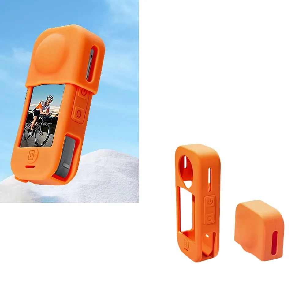 

for Insta360 X4 Air Camera Body Protection Case and Lens Protection Cover Orange Black Blue