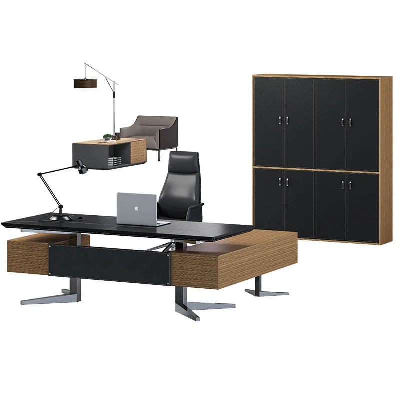❀zz Pengpai Hot Selling Manager Modern Executive Desk Office Table With Metal Legs^