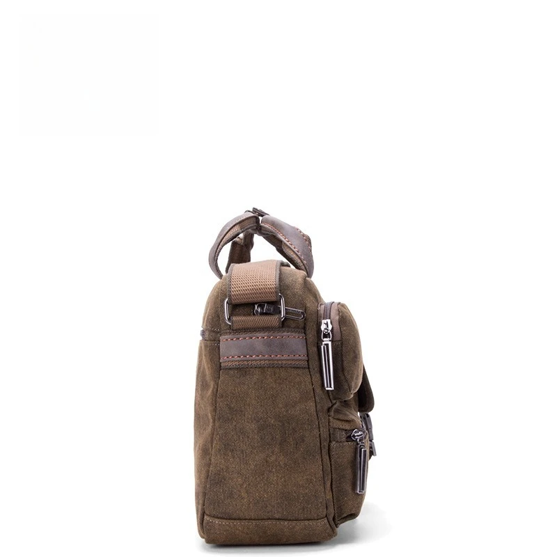 Multifunction Men Retro Classic Briefcase Briefcase Canvas Vintage Wear Resistant Bags Leisure Toolkit Package
