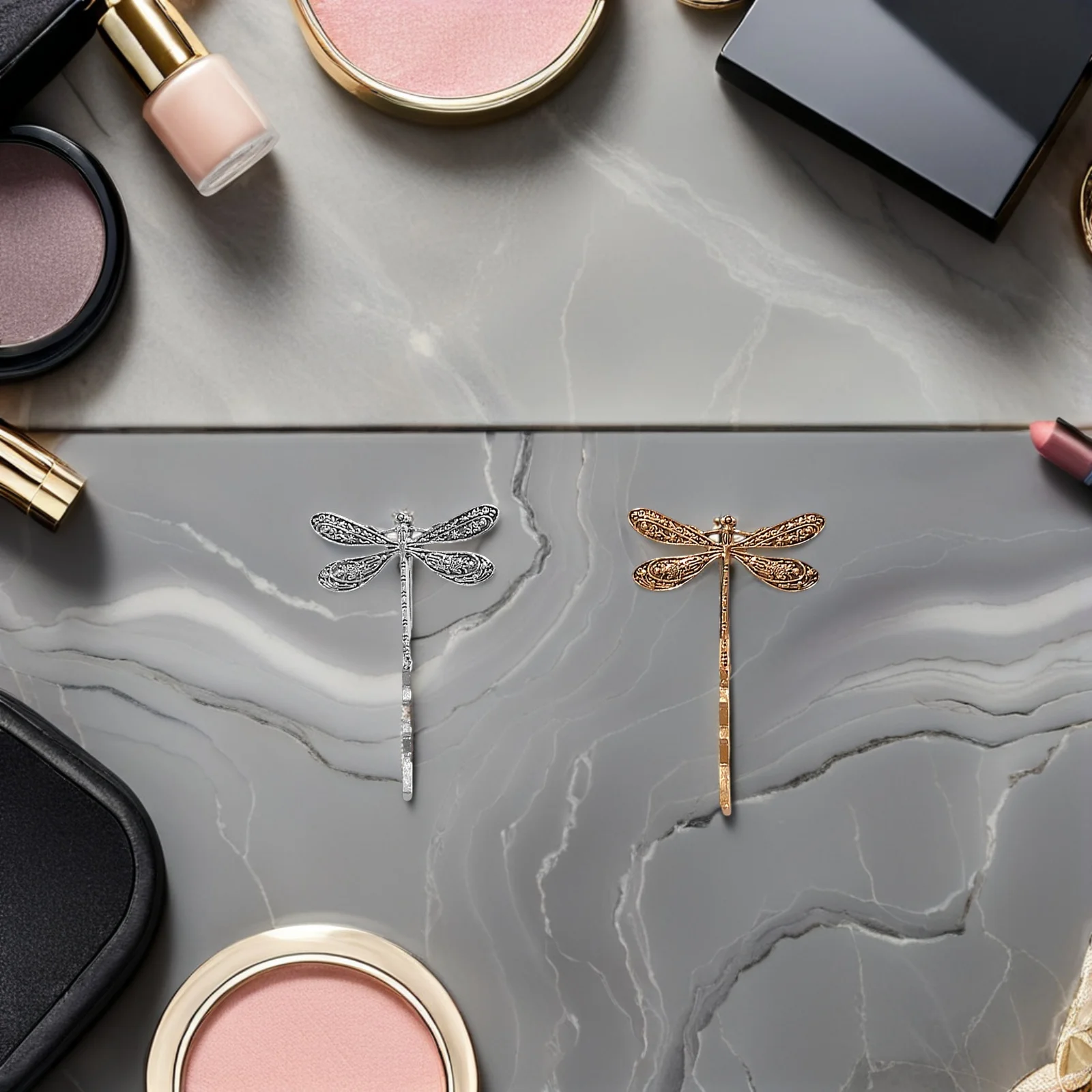 

6Pcs Vintage Dragonfly Hair Clips Decorative Metal Clips for Women Elegant Hair Accessories Small Bobby Pins Dragonfly Clip