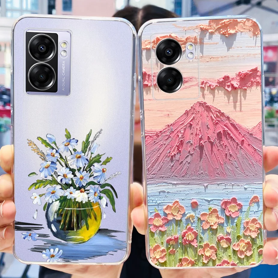 For Oppo A77 5G Case Cute Painted Cover Soft Silicone Phone Case For Oppo A57 5G OppoA57 A 77 OppoA77 5G Back Cover Fundas Coque