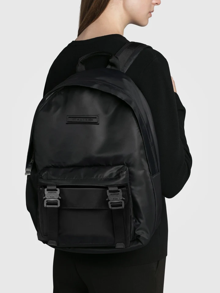 ALYX 黒 ナイロン リュック MADE IN ITALY New 1017 ALYX Unisex Casual Nylon Backpack Leisure Shoulder Bag