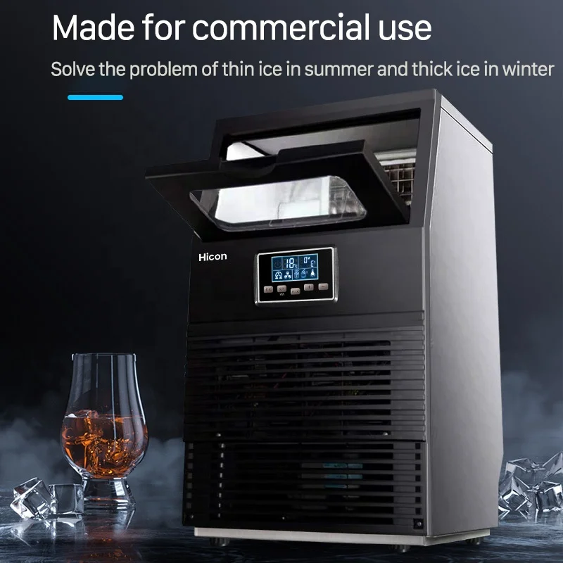 40Kg commercial ice machine 200 watt ice machine with automatic cleaning large capacity
