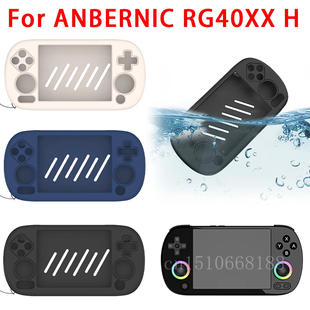 

Силиконовый чехол для ANBERNIC RG40XX H, защитная пленка из закаленного стекла, жесткий чехол для переноски, игровые аксессуары