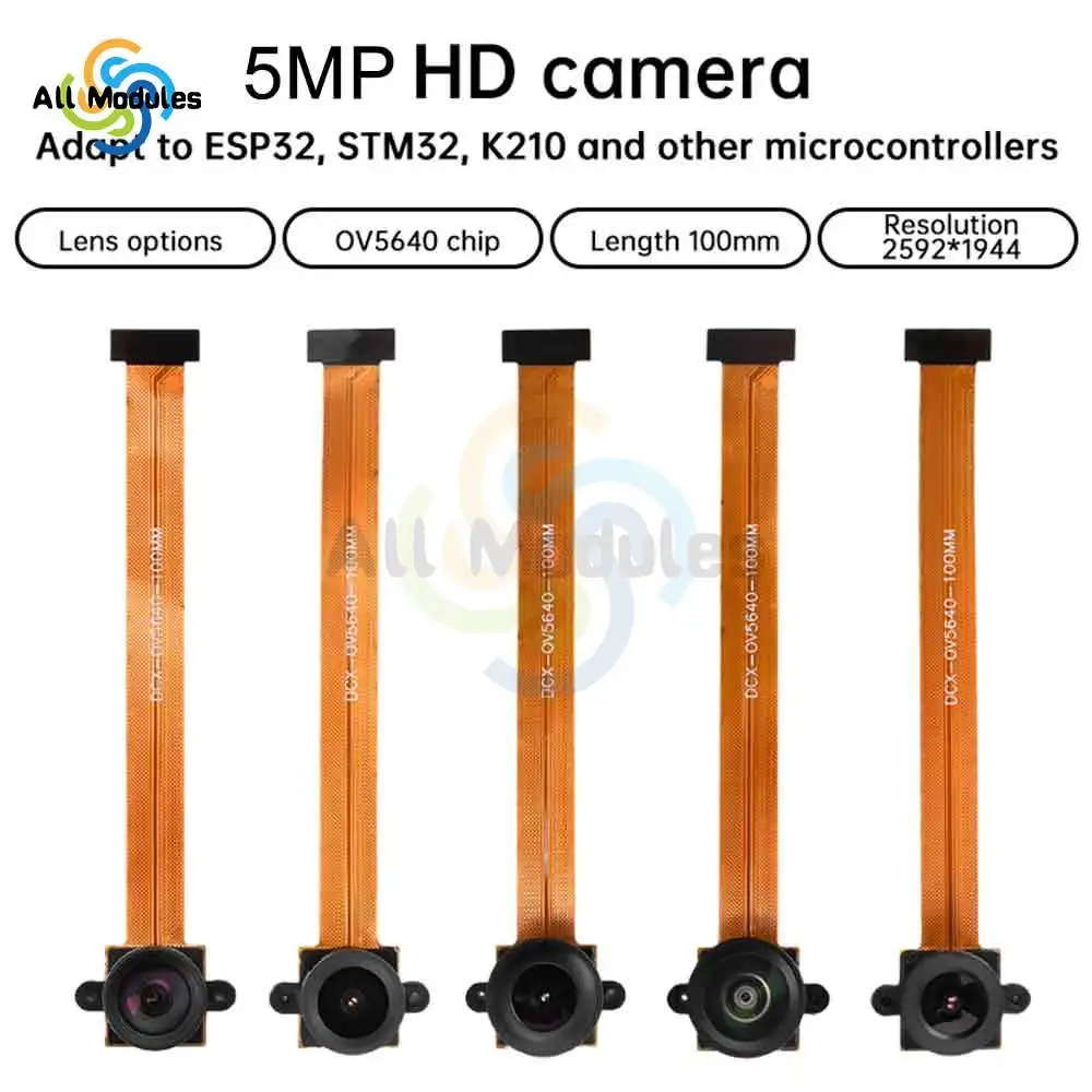 OV5640 модуль камеры 5 МП ультраширокоугольный объектив Интерфейс DVP можно использовать для платы разработки ESP32 100 120 130 200 градусов