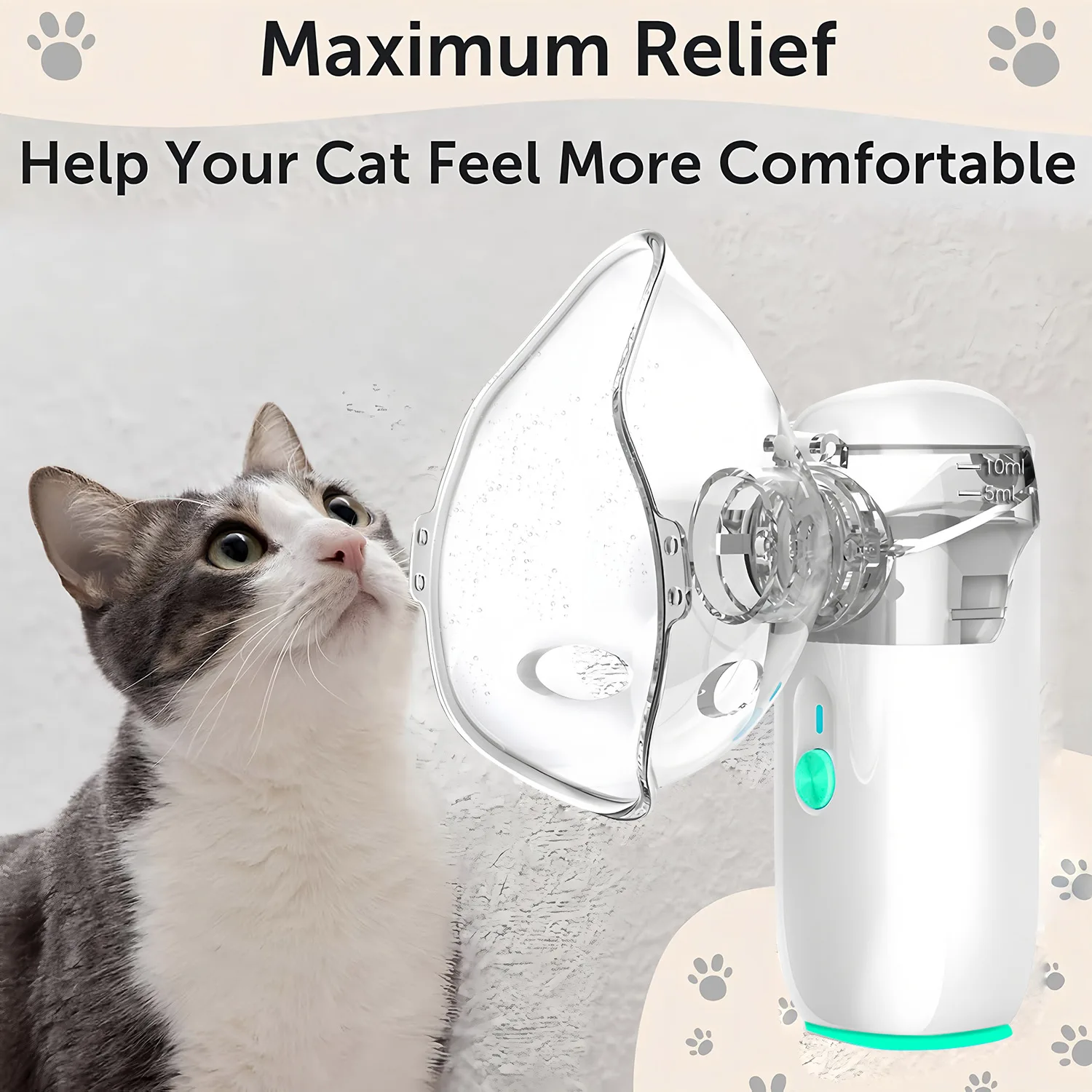 Adjustable Pet Nebulizer Mask, Large-Capacity Aerosol Spacer, Respiratory Care for Pets