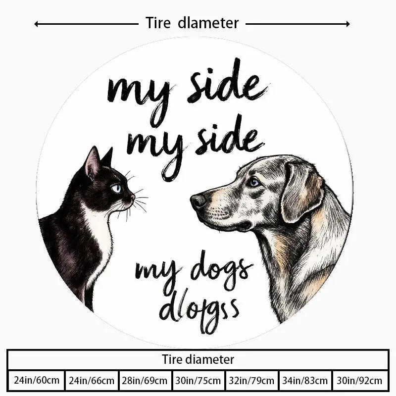 Housse de pneu pour animaux de compagnie, chiot mignon, chaton, vache, poulet, pour voitures, suv, motos, camping-car, roue adaptée au design d'animal de compagnie adorable, pour trappe