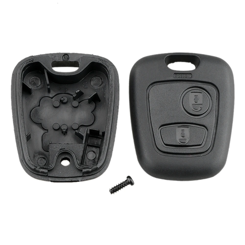 Cubierta de llave de coche remota ABS, carcasa de llave de botón reemplazable, almohadilla de botón de llave de coche anticolisión, resistente al desgaste para Peugeot 206