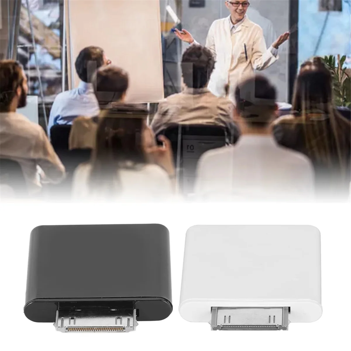 

ABNJ 30 Pin Bluetooth Adapter Plug and Play Drive Wireless Bluetooth Sound Dongle Adapter Transmitter Black