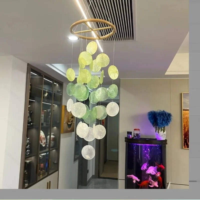 Regenbogenfarbene Muschel-Windspiele als Hängeornament für Hof, Garten, Fenster, Kunstdekoration, Heimdekoration, Geschenk für Garten und Balkon