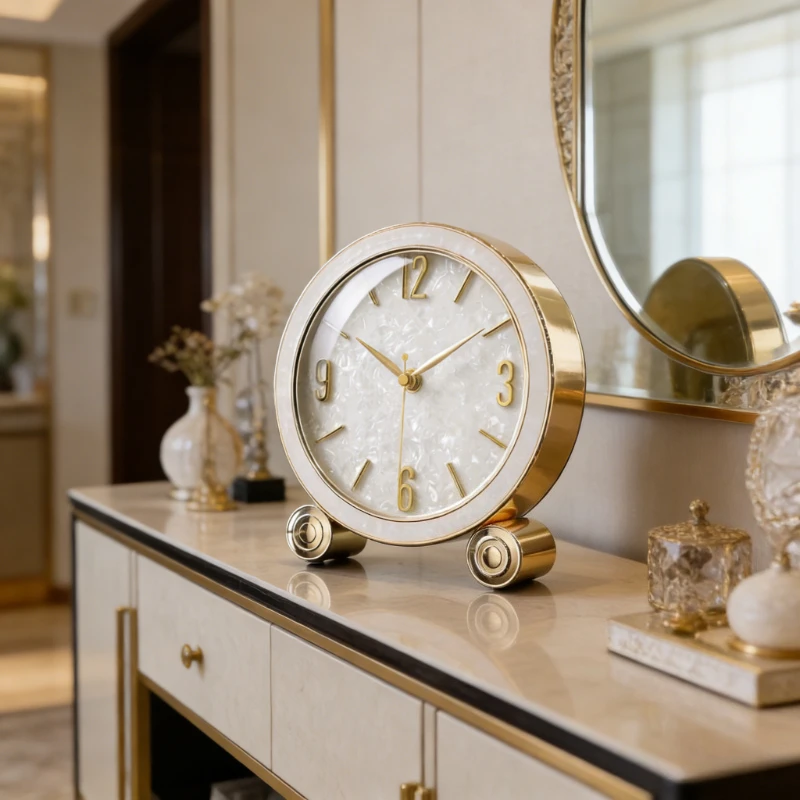 Luxury Nordic Table Clocks Decorarion Living Room Modern Silent Desk Clocks Minimalist Design Retro Bedroom Clocks Home Decor