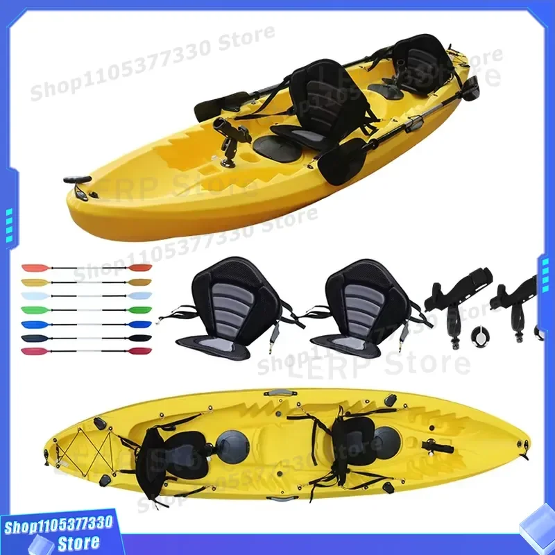 Double Seat Vicking Kayak 2 Person HDPE Plastic Sit on Top Kayak with Paddle for Sale