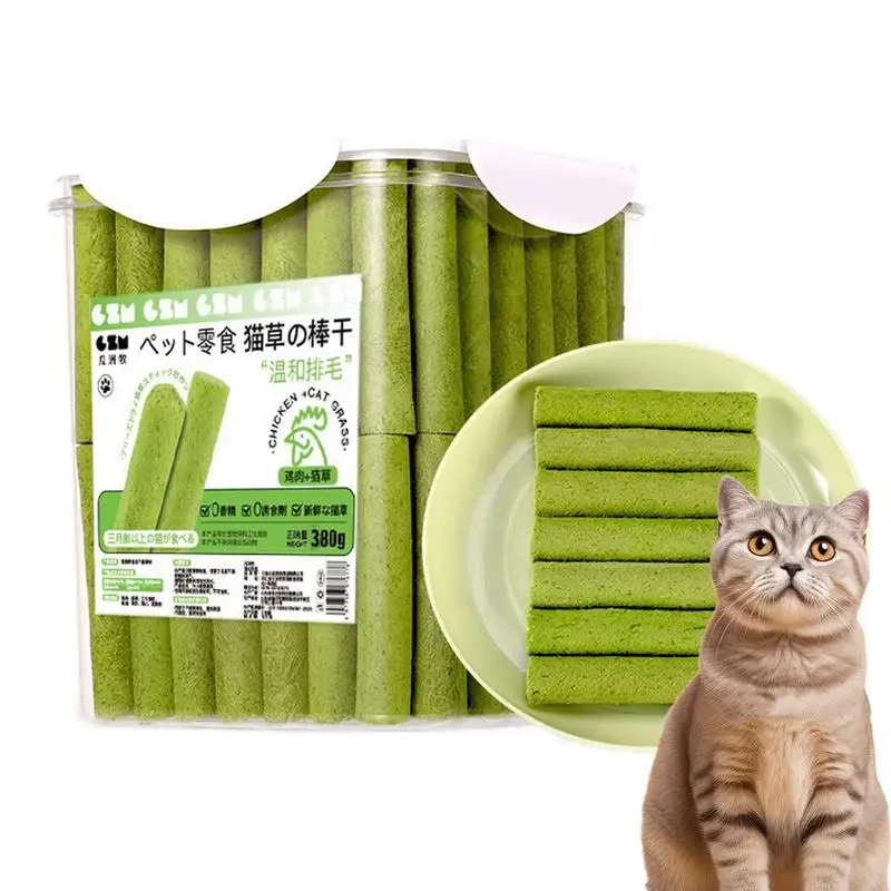 Cat Grass Teeth Grinding Stick Pet Snacks Hairball Removal Mild Hair Row Ready To Eat Baby Cat Teeth Cleaning Cat Grass Stick