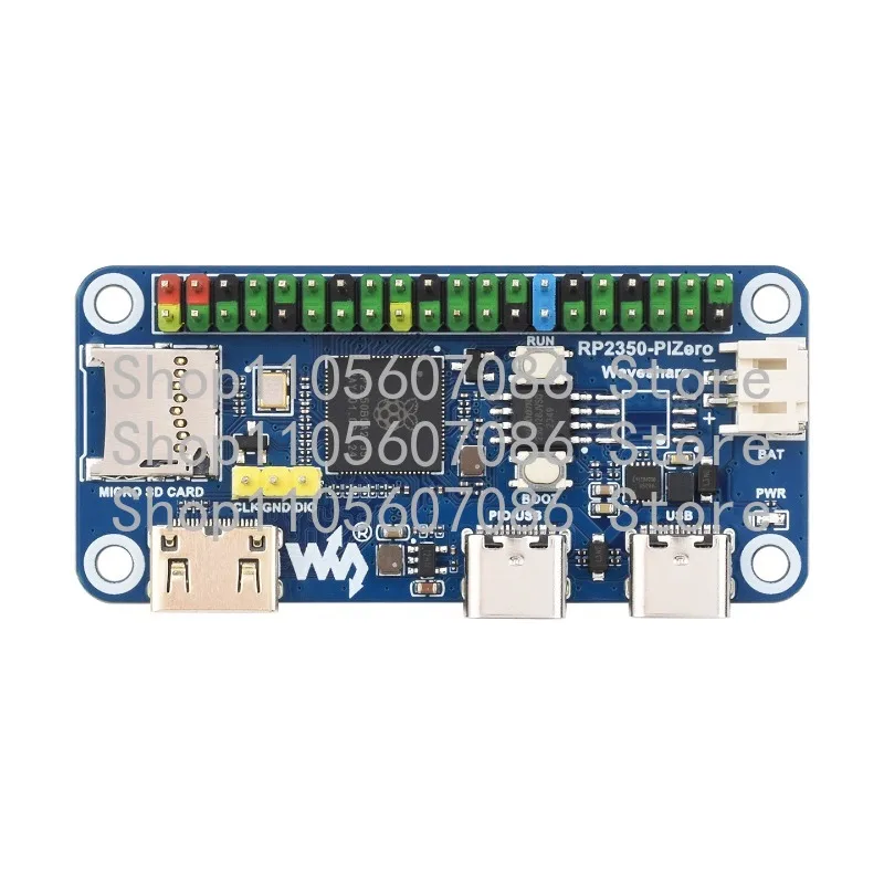 Suitable for RP2350-PiZero Development Board, Dual-core Processor, Compatible with Raspberry Pi 40PIN GPIO Interface