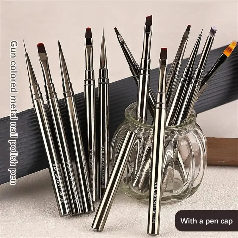 Nail Art Liner Brush Stripe Pattern Painting Brush Acrylic UV Gel Extension Drawing Carving Pen Manicure Tool Nail Brush