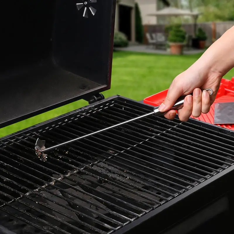 Skrobak do grilla do Grill na świeżym powietrzu ze stali nierdzewnej skrobak do Grill z długim uchwytem Grill na świeżym powietrzu narzędzi